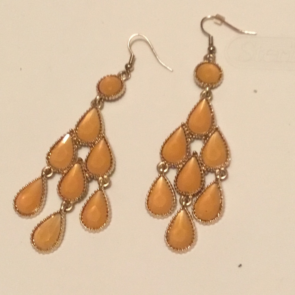 Orange Dangly Earrings